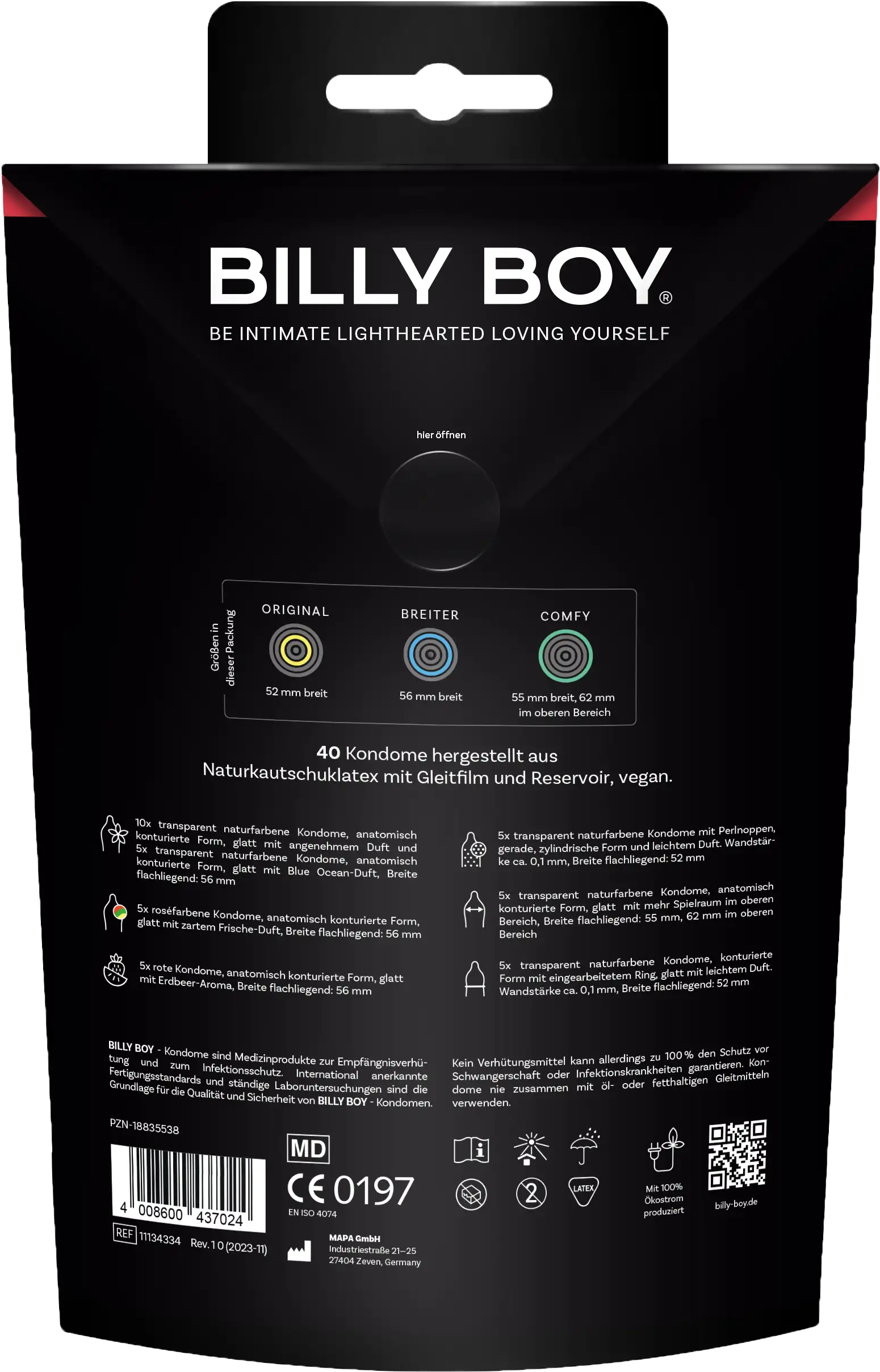 Alles Lust - Kondomtüte der Marke BILLY BOY