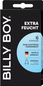 Extra Feucht - Kondomschachtel der Marke BILLY BOY