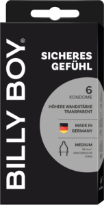 Sichers Gefühl - Kondomschachtel der Marke BILLY BOY