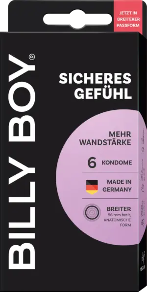 Sichers Gefühl - Kondomschachtel der Marke BILLY BOY