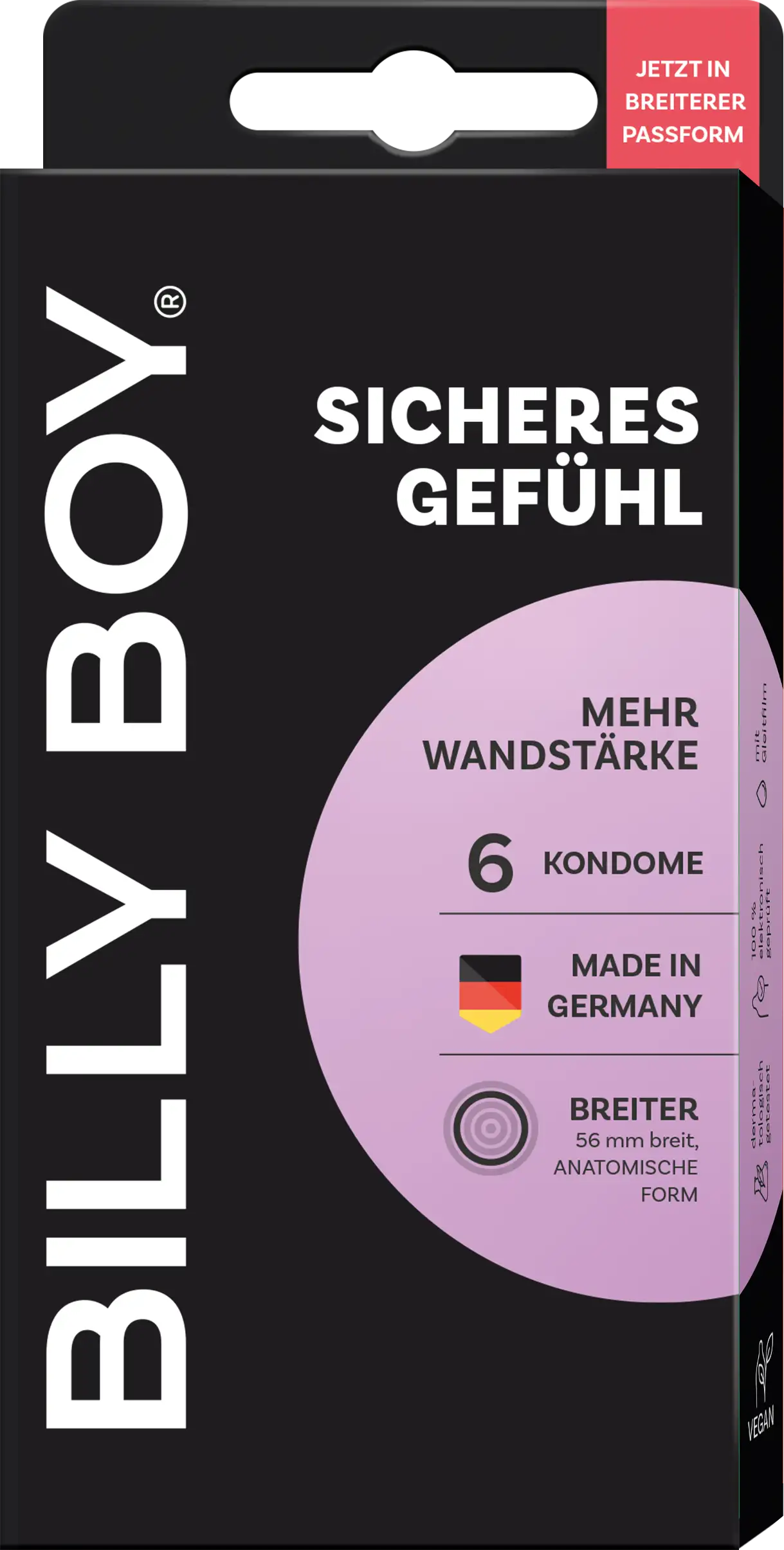 Sichers Gefühl - Kondomschachtel der Marke BILLY BOY
